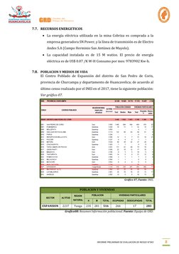 INFORME PRELIMINAR DE EVALUACION DE RIESGO N°043 
8 
7.7. RECURSOS ENERGETICOS 
 La energía eléctrica utilizada en