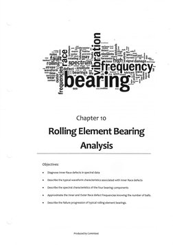 Chapter-10 Rolling Elements Bearing Analysis PDF | PDF