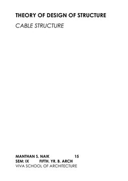 Cable Structure Design and Applications | PDF | Civil Engineering ...