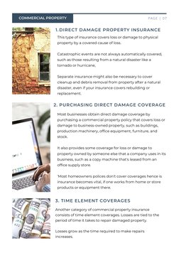 TYPES OF
 PROPERTY INSURANCE
PAGE | 07
DIRECT DAMAGE PROPERTY INSURANCE
1.
This type of insurance covers loss or damage to ph
