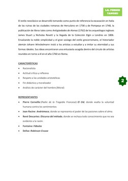 I.E. FERMIN 
TANGUIS  
 
2 
 
El estilo neoclásico se desarrolló tomando como punto de referencia la excavación en Ita