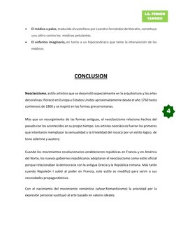 I.E. FERMIN 
TANGUIS  
 
4 
 
 
El médico a palos, traducida al castellano por Leandro Fernández de Moratín, constitu