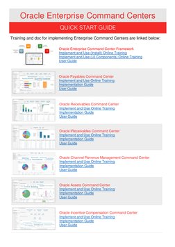 Oracle Enterprise Command Center Framework  
Implement and Use (Install) Online Training  
Implement and Use