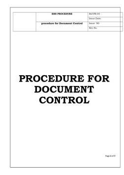 Document Control Procedure Overview | PDF | Backup | Computer File