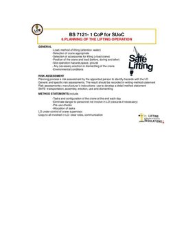 BS 7121 1 Code of Practice For Safe Use of Crane PDF | PDF