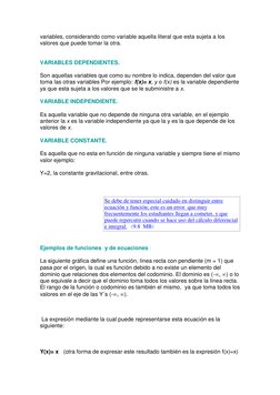 variables, considerando como variable aquella literal que esta sujeta a los 
valores que puede tomar la otra. 
  
VARIABLES D