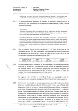 Expediente
Arbitral
N°
Demandante
Demandado
1250-2016
Gobierno
Regional
Cusco
Latino
Servis
S.R.L.
obligaciones
esenciales, l