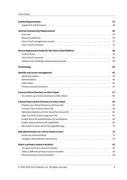 Citrix Cloud
System Requirements
33
Supported web browsers . . . . . . . . . . . . . . . . . . . . . . . . . . . . . . . . .