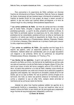 Pablo de Tarso, un creyente alcanzado por Cristo      www.josejohnsonm.blogspot.com
Para acercarnos a la experiencia de  Pabl