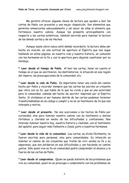 Pablo de Tarso, un creyente alcanzado por Cristo      www.josejohnsonm.blogspot.com
Me permito ofrecer algunas claves de lect