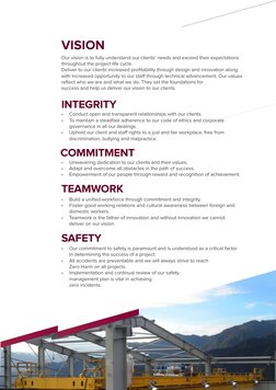 •  Conduct open and transparent relationships with our clients.
•  To maintain a steadfast adherence to our code of ethics an