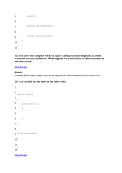 Java Inheritance Practice Questions | PDF | Constructor (Object ...