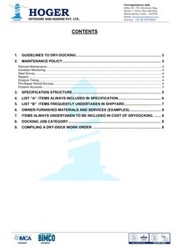Dry Docking Guidelines and Maintenance | PDF | Ships | Specification ...