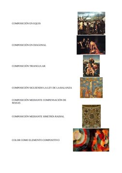 COMPOSICIÓN EN EQUIS
COMPOSICIÓN EN DIAGONAL
 
COMPOSICIÓN TRIANGULAR
COMPOSICIÓN SIGUIENDO LA LEY DE LA BALANZA
COMPOSICIÓN