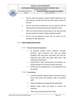 NASSER S AL HAJRI CORPORATION
SAUDI ARAMCO ONSHORE MAINTAIN POTENTIAL PROGRAM- NA1A
CONTRACT # 6600033948
NSH-SAOMPP-CMS-CI-0