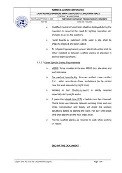 NASSER S AL HAJRI CORPORATION
SAUDI ARAMCO ONSHORE MAINTAIN POTENTIAL PROGRAM- NA1A
CONTRACT # 6600033948
NSH-SAOMPP-CMS-CI-0