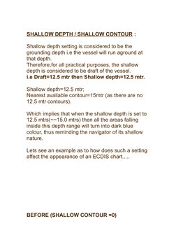 ECDIS Safety Parameter Settings Guide | PDF | Contour Line | Tide