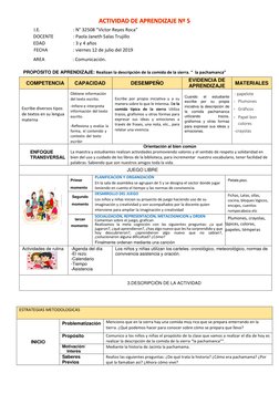 I.E. 
 
: N° 32508 “Víctor Reyes Roca”       
DOCENTE  
: Paola Janeth Salas Trujillo 
EDAD 
 
: 3 y 4 años