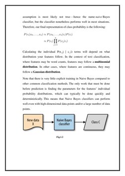 assumption is most likely not true — hence the name naive Bayes 
classifier, but the classifier nonetheless performs well in