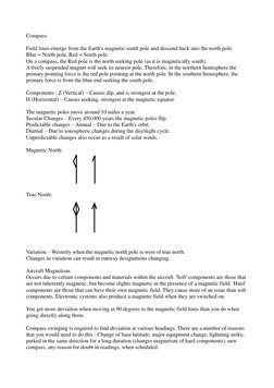 Compass: 
 
Field lines emerge from the Earth's magnetic south pole and descend back into the north pole. 
Blue = North pol
