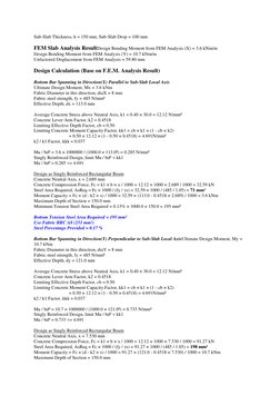 Sub-Slab Thickness, h = 150 mm, Sub-Slab Drop = 100 mm 
 
FEM Slab Analysis ResultDesign Bending Moment from FEM Analysis