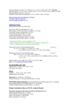 Steel Area Required, AsReq = Fc × 1000 / (fy / γs) = 103.17 × 1000 / (485 / 1.05) = 224 mm² 
Moment Capacity = Fc × (d -