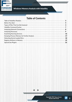 (https://www.forwarddefense.com/) (https://twitter.com/ForwardDefense)Windows Memory Analysis with Volatility
2
Copyright 20