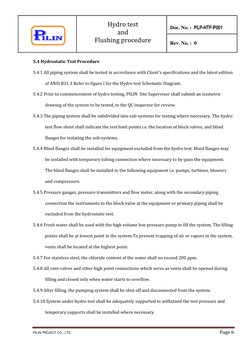 Hydrotest and Flushing Procedure Guide | PDF | Pipe (Fluid Conveyance ...