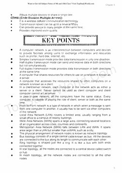 Chapter 5 
•
A!lows multiple devices !O share a <;inglc line.
COMA (Corle Division Multiple Arr:es:r;): 
•
It is a wireless