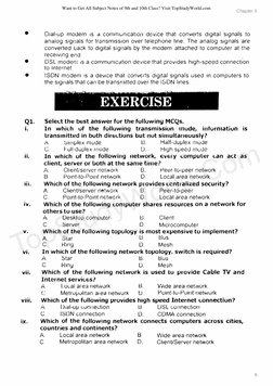 • 
• 
• 
Ql. 
I, 
ii. 
iii. 
iv. 
v. 
vi. 
vii. 
viii. 
ix. 
Chapter 5 
Dial-up modem is a communication device that conver