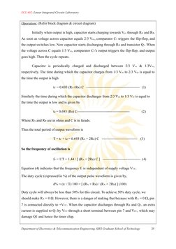 ECL 402: Linear Integrated Circuits Laboratory
Operation: (Refer block diagram & circuit diagram)
Initially when output is hi