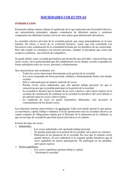4 
 
SOCIEDADES COLECTIVAS 
 
INTRODUCCION 
 
El presente trabajo intenta reflejar el significado de lo que representa una