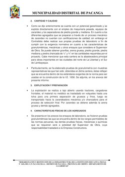 MUNICIPALIDAD DISTRITAL DE PACANGA
“REHABILITACIÓN Y RESTITUCIÓN DE LA INFRAESTRUCTURA DE LA INSTITUCIÓN EDUCATIVA INICIAL
N°
