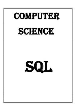  
    COMPUTER        
      SCIENCE 
       
         SQL 
 
 
 
 
 
