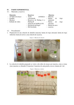 IV. 
PARTE EXPERIMENTAL 
4.1. 
Materiales y reactivos 
 
 
 
 
 
 
 
 
4.2. 
Procedimiento 
1. Preparación de una solución de