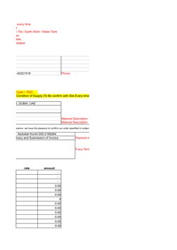 o Be Change every time
po Prep. Date
ock, Plaster / Tile / Earth Work / Water Tank
te Request No.
te Request date.
azam or Mu