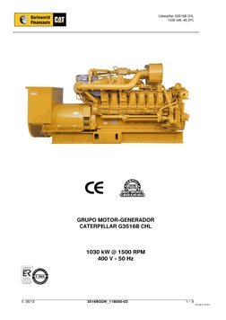 Caterpillar G3516B CHL 
 
1030 kW, 45,5ºC 
 
 
 
 
 
V. 06/13  
3516BGGW_118050-02 
1 – 9 
PC-02-F 01/01