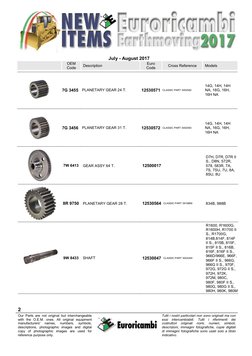 July - August 2017 
 
OEM 
Code 
Description 
Euro 
Code 
Cross Reference 
Models 
 
 
 
 
Our Parts are not origina