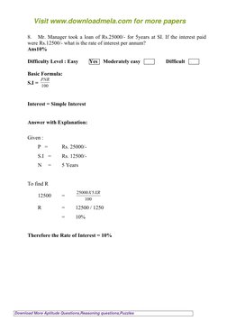 Simple Interest Problems and Solutions | PDF | Liability (Financial ...