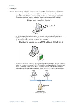 Introduction
Licence types
You must obtain a licence to use any GEOVIA software. The types of licence that are available are:
