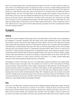Control is set within the Oldest House, a featureless Brutalist (https://en.wikipedia.org/wiki/Brutalist_architecture)  (http