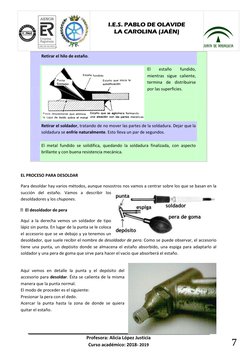 Profesora: Alicia López Justicia 
Curso académico: 2018- 2019 
 
ER-0734/2009   
 
 
 
I.E.S. PABLO DE OLAVIDE 
LA CAROLINA