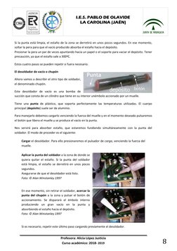 Profesora: Alicia López Justicia 
Curso académico: 2018- 2019 
 
ER-0734/2009   
 
 
 
I.E.S. PABLO DE OLAVIDE 
LA CAROLINA