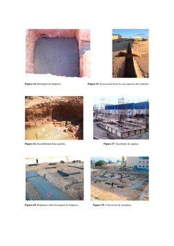 Figura 14. Hormigón de limpieza.                                           Figura 15. Excavación hasta la cota superior d