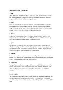 10 Key Elements of Visual Design | PDF | Typography | Shape