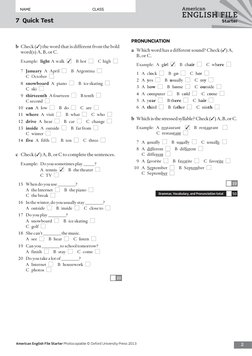 2
NAME	
CLASS
American
ENGLISH FILE
Starter
American English File Starter Photocopiable © Oxford University Press 2013
7  Qui