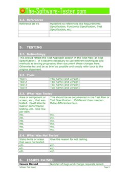 Software Test Report Template | PDF | Software Testing | Software Bug