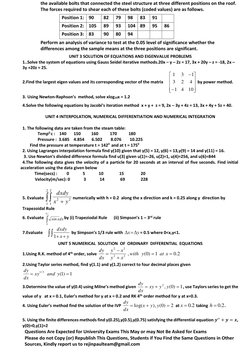 the available bolts that connected the steel structure at three different positions on the roof.  
The forces required to she