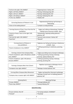 Basic Commands for Scouts in Tagalog | PDF | Warfare | Military Science