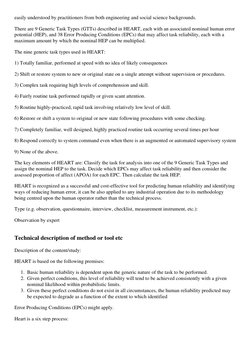 easily understood by practitioners from both engineering and social science backgrounds.
There are 9 Generic Task Types (GTTs
